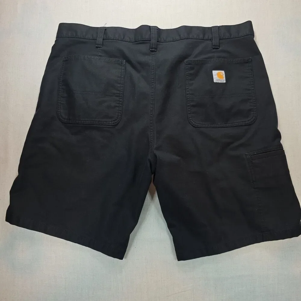 Carhartt Men's Carpenter Work Shorts Black Size 40 Utility Canvas Cotton Casual